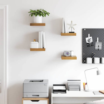 Scaffale da parete 4 pcs Marrone 23 x 23,5 x 4 cm