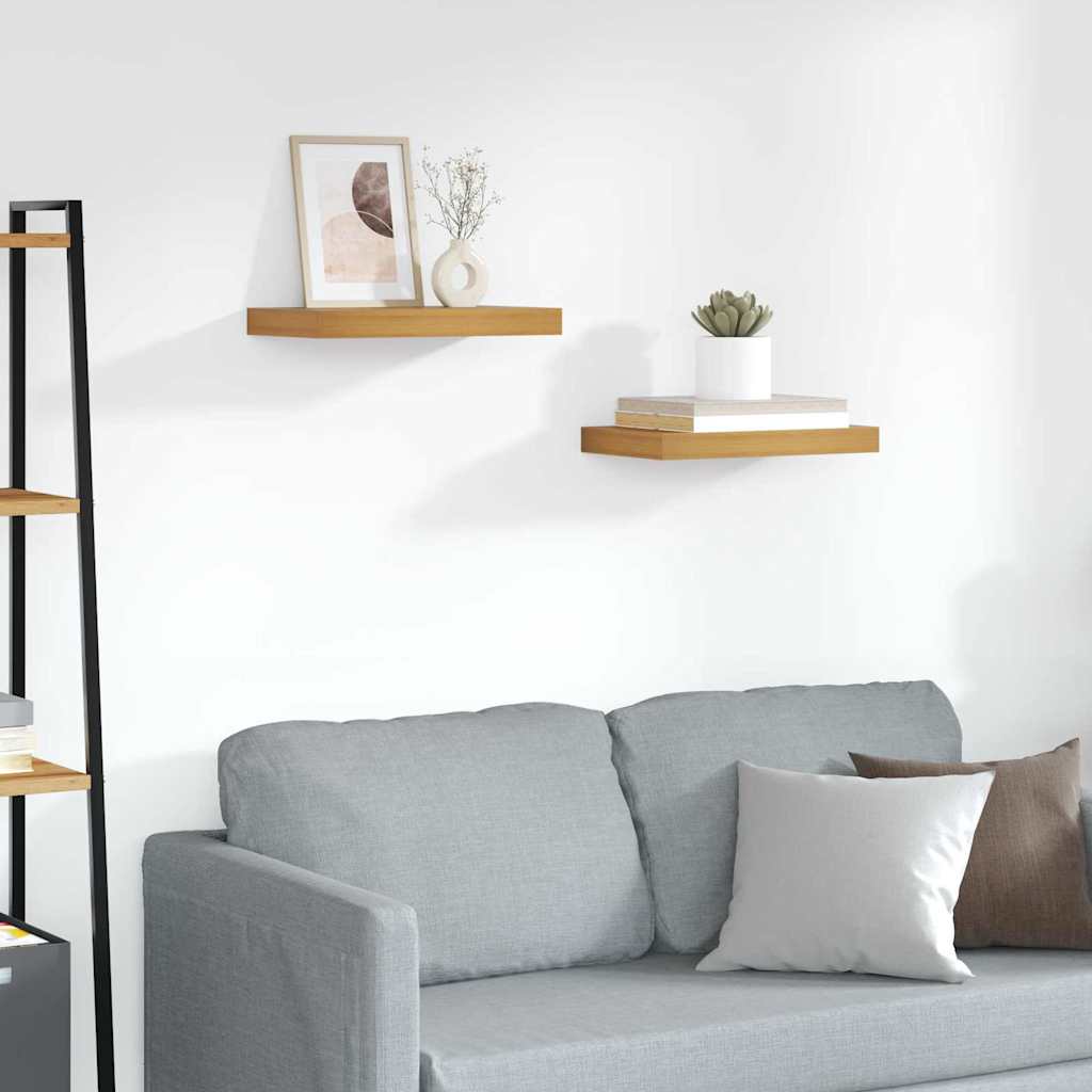 Scaffale da parete 2 pcs Marrone 40 x 23,5 x 4 cm
