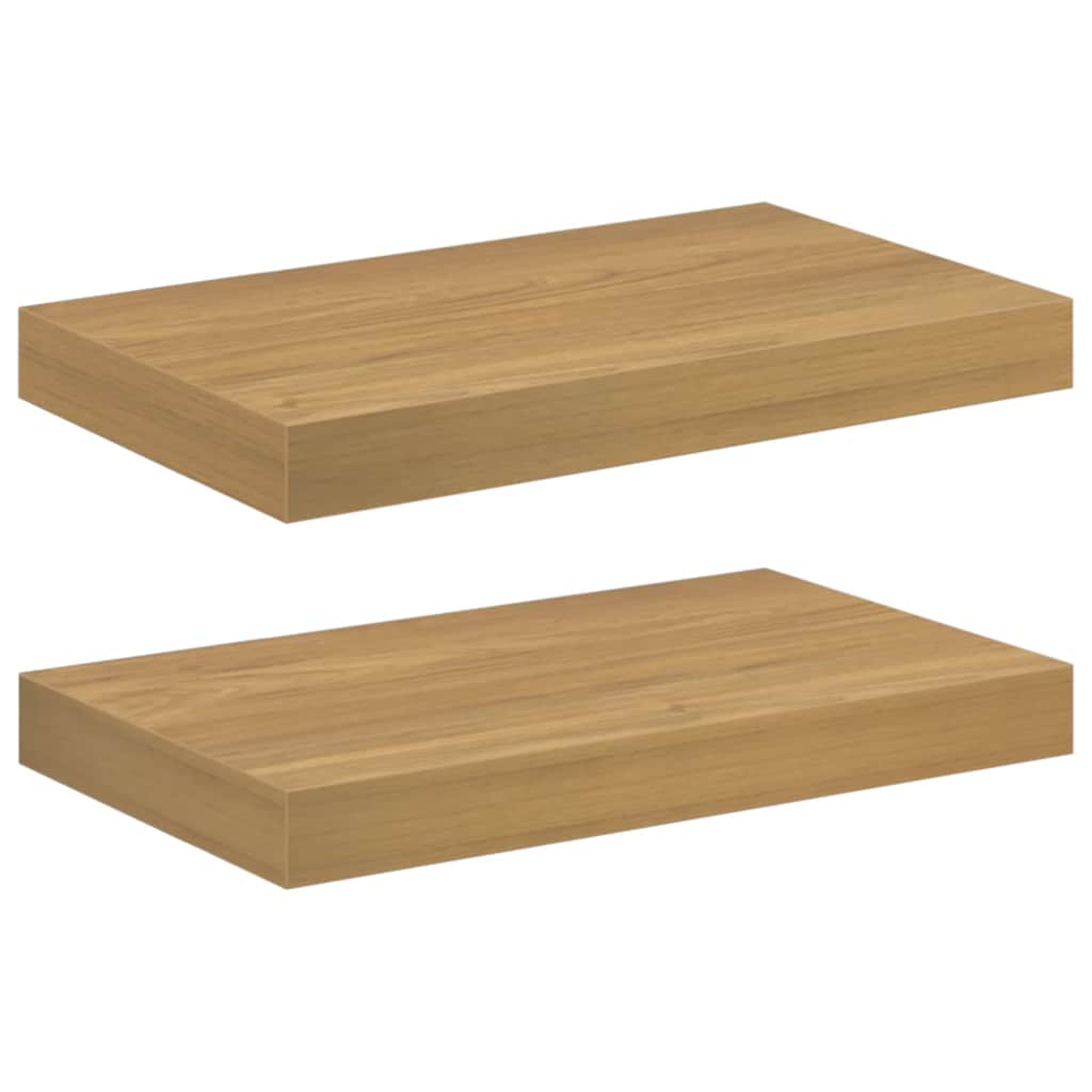 Scaffale da parete 2 pz Marrone 40 x 23,5 x 3,8 cm