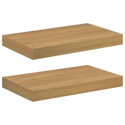 Scaffale da parete 2 pz Marrone 40 x 23,5 x 3,8 cm