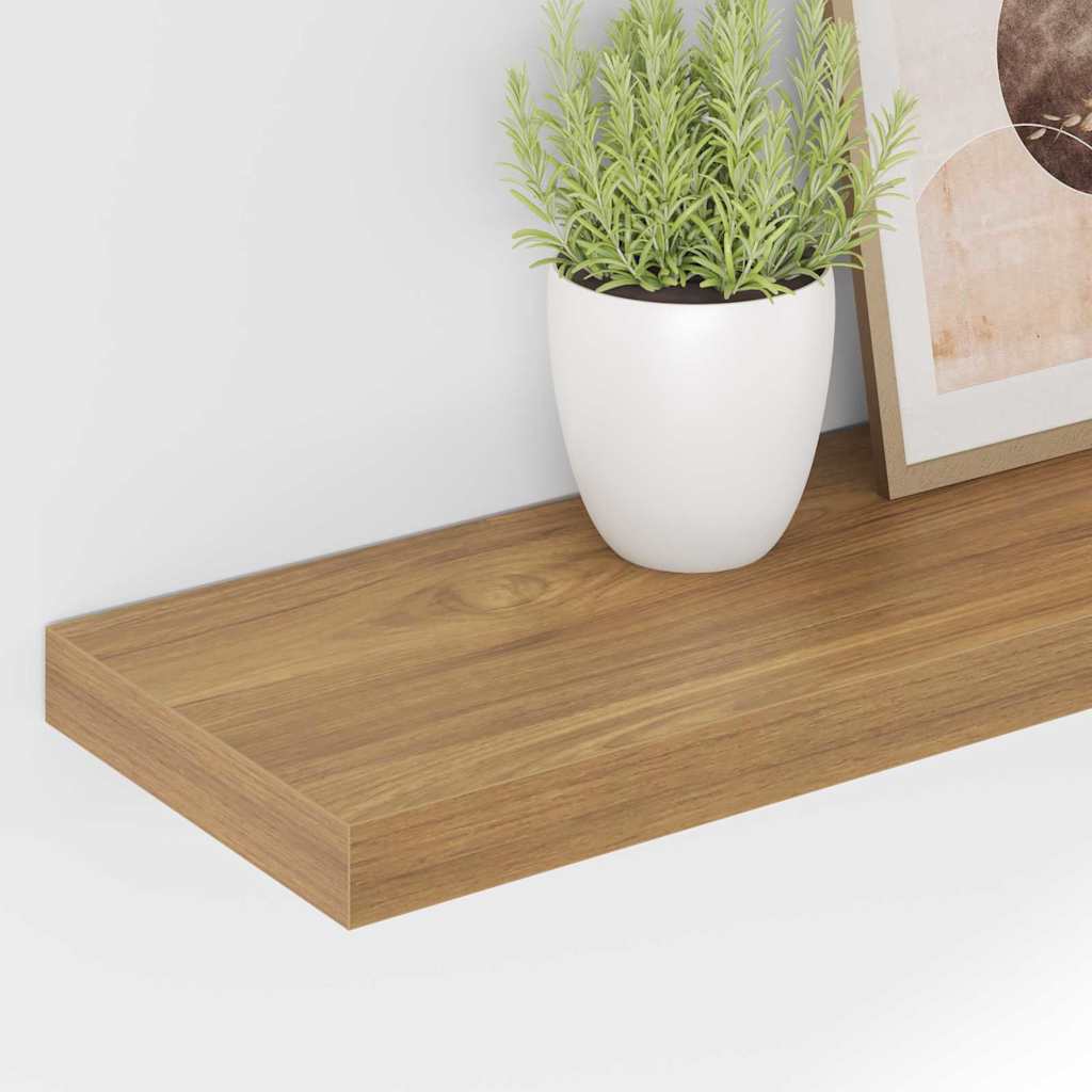 Scaffale da parete 2 pz Marrone 60 x 23,5 x 3,8 cm