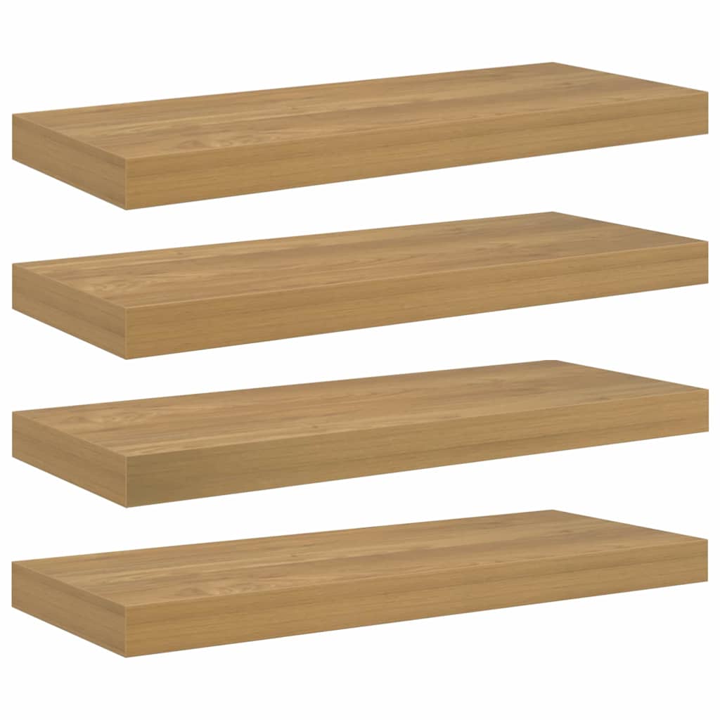 Scaffale da parete 4 pcs Marrone 50 x 23 x 4 cm