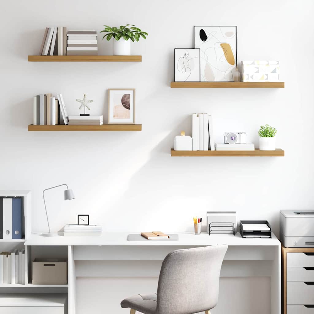 Scaffale da parete 4 pcs Marrone 80 x 23,5 x 4 cm