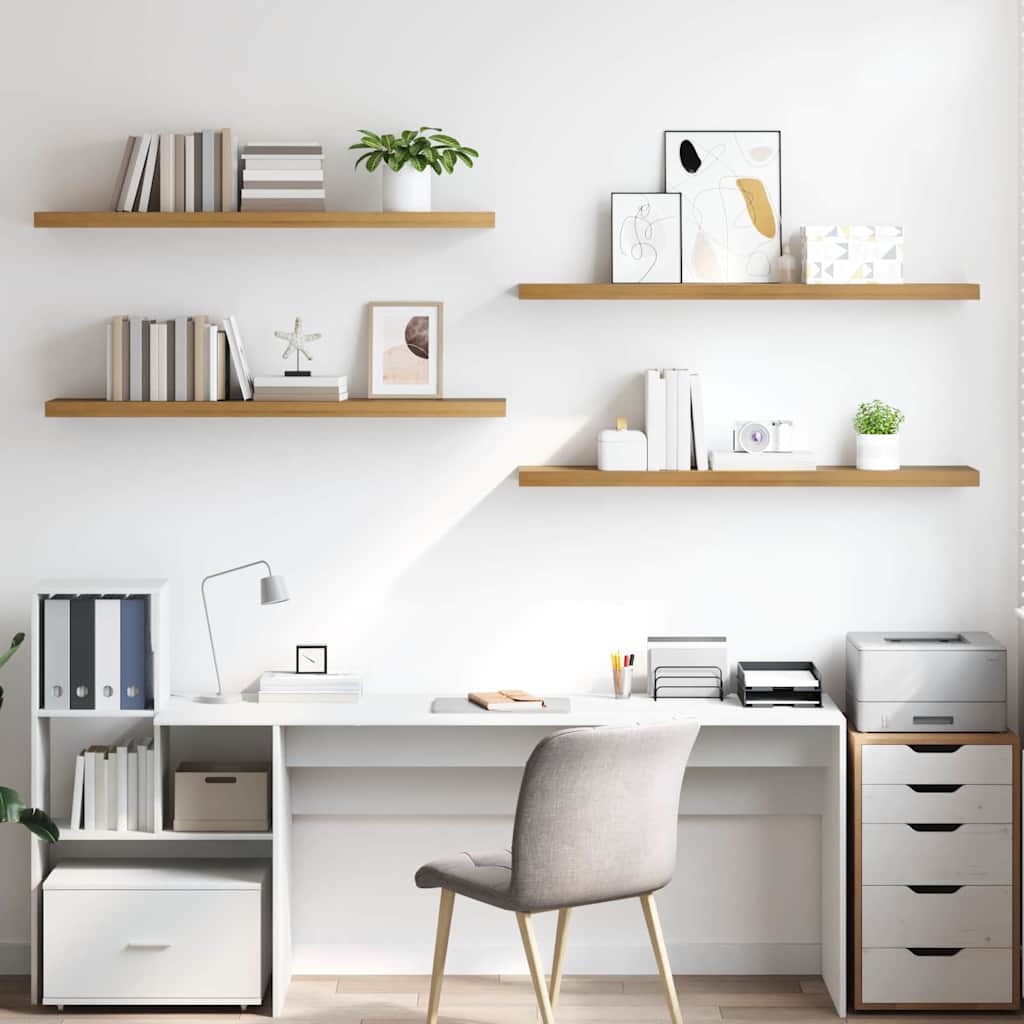 Scaffale da parete 4 pcs Marrone 120 x 23,5 x 4 cm