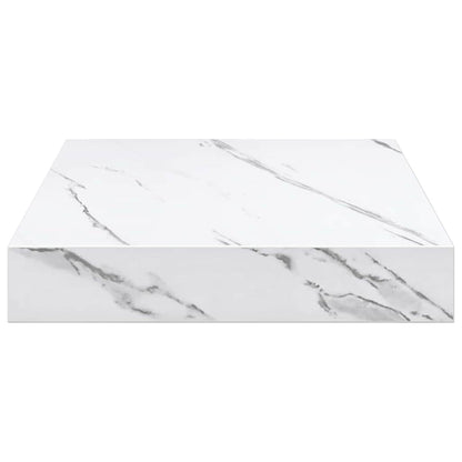 Scaffale da parete 2 pcs Marmo Bianco 23 x 23,5 x 4 cm