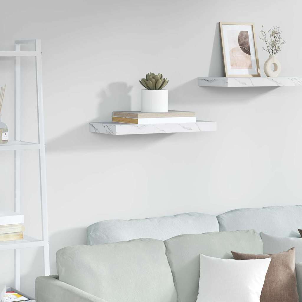 Scaffale da parete A parete Marmo Bianco 50 x 23,5 x 3,8 cm