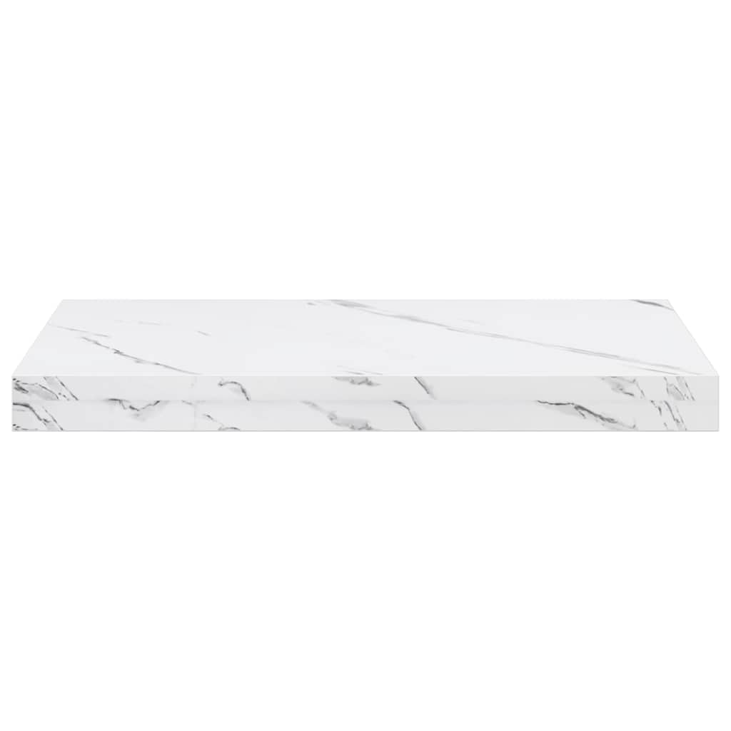 Scaffale da parete 2 pcs Marmo Bianco 50 x 23,5 x 4 cm