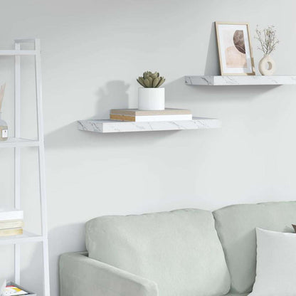 Scaffale da parete Marmo Bianco 60 x 23 x 4 cm