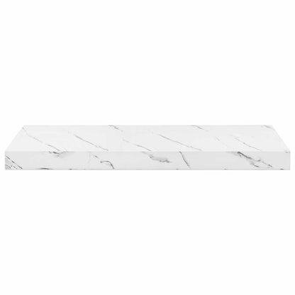 Scaffale da parete 2 pcs Marmo Bianco 60 x 23,5 x 4 cm
