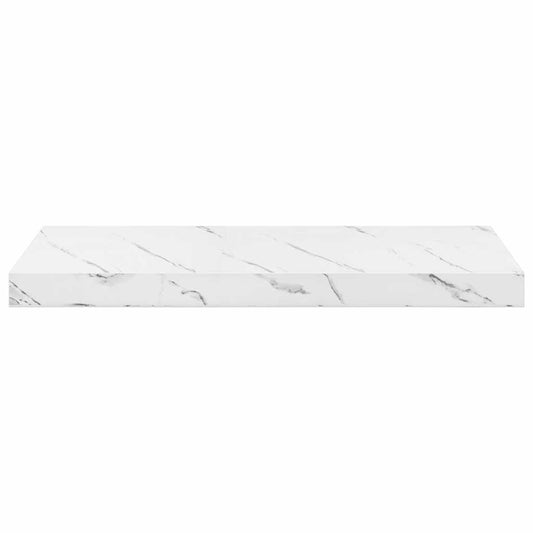 Scaffale da parete 4 pz Marmo Bianco 60 x 23,5 x 3,8 cm