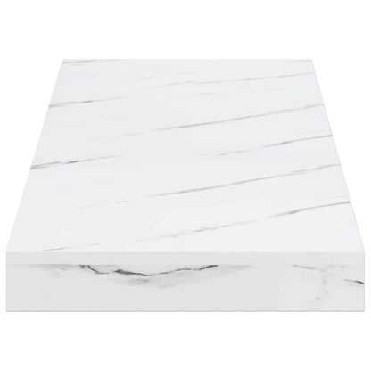 Scaffale da parete 4 pz Marmo Bianco 60 x 23,5 x 3,8 cm