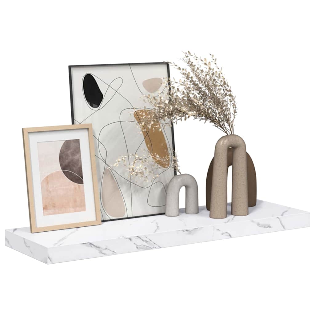 Scaffale da parete Marmo Bianco 80 x 23,5 x 4 cm