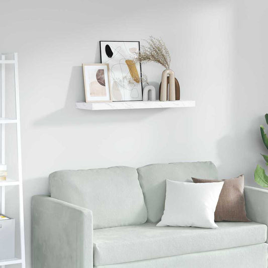 Scaffale da parete Marmo Bianco 90 x 23,5 x 4 cm
