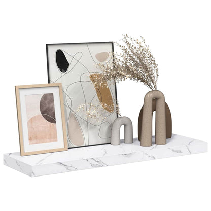 Scaffale da parete Marmo Bianco 90 x 23,5 x 4 cm