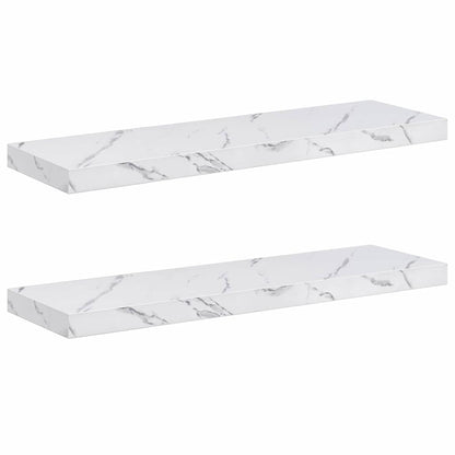 Scaffale da parete 2 pcs Marmo Bianco 90 x 23,5 x 4 cm