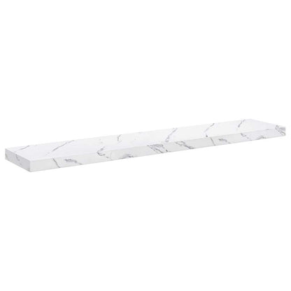 Scaffale da parete 2 pcs Marmo Bianco 120 x 23,5 x 4 cm