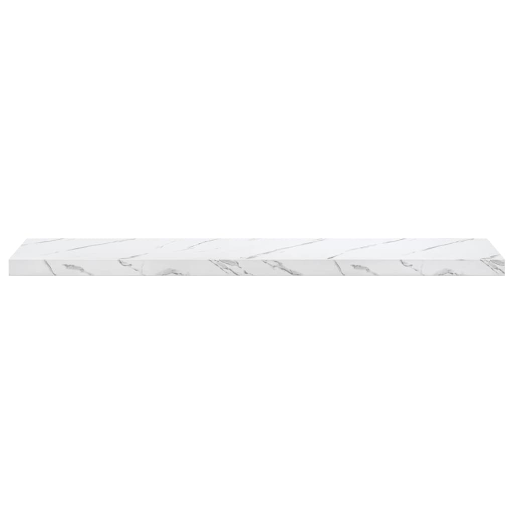 Scaffale da parete 2 pcs Marmo Bianco 120 x 23,5 x 4 cm