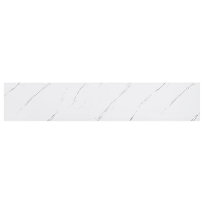 Scaffale da parete 2 pcs Marmo Bianco 120 x 23,5 x 4 cm