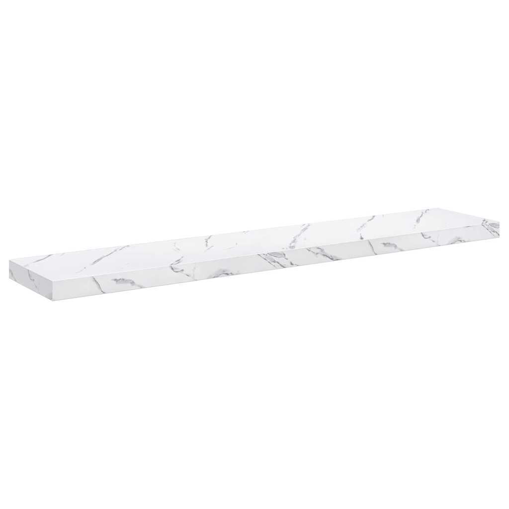 Scaffale da parete 4 pcs Marmo Bianco 120 x 23,5 x 4 cm