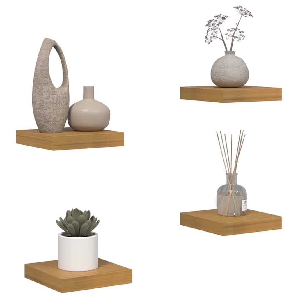 Scaffale da parete 4 pcs Beige 23 x 23,5 x 4 cm