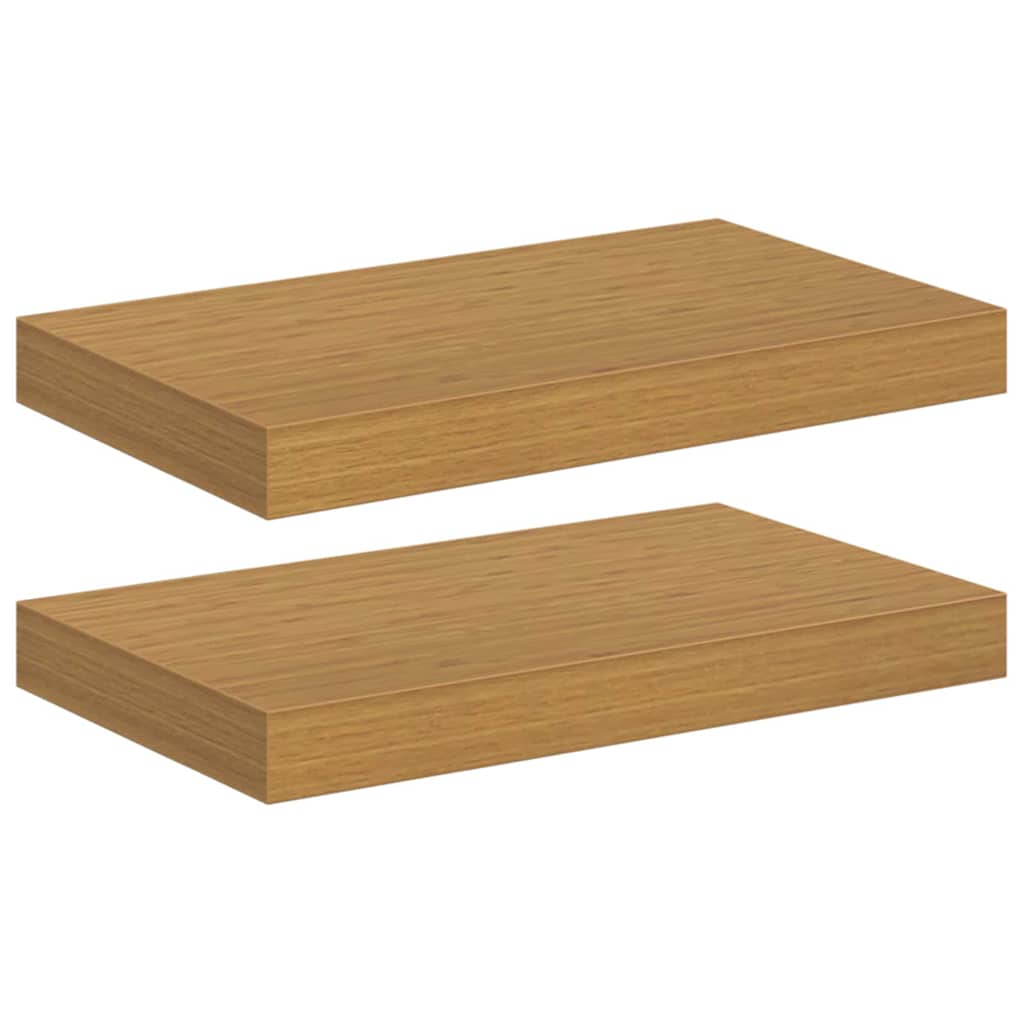 Scaffale da parete 2 pz Beige 40 x 23,5 x 3,8 cm