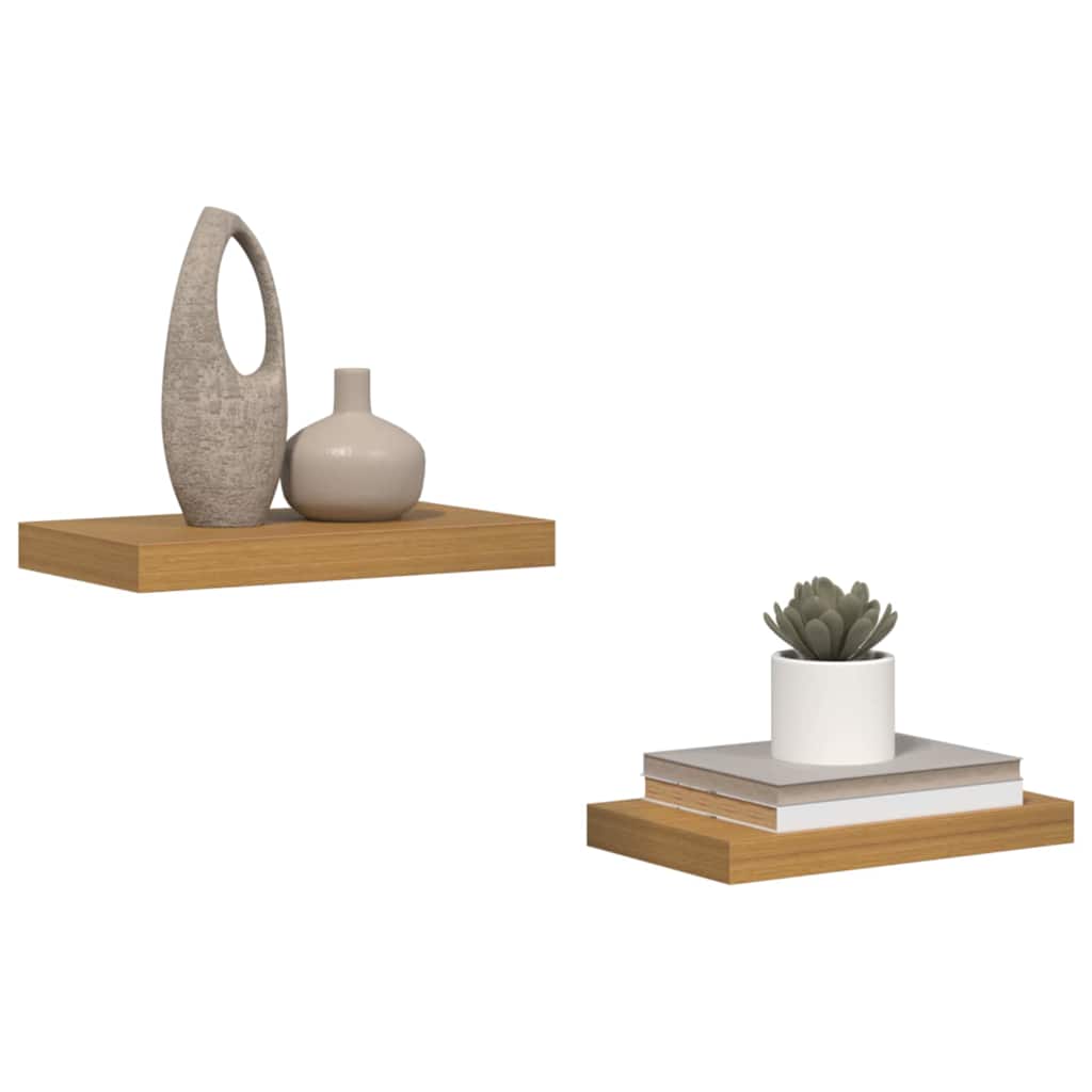 Scaffale da parete 2 pz Beige 40 x 23,5 x 3,8 cm