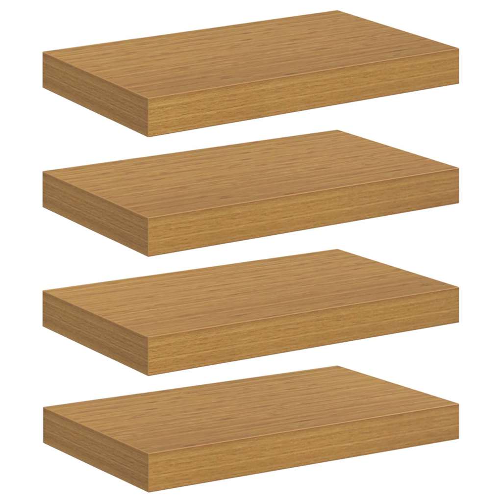 Scaffale da parete 4 pz Beige 40 x 23,5 x 3,8 cm