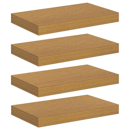 Scaffale da parete 4 pz Beige 40 x 23,5 x 3,8 cm