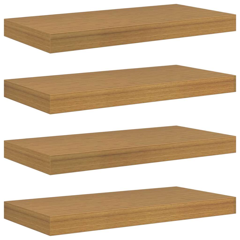 Scaffale da parete 4 pz Beige 50 x 23,5 x 3,8 cm