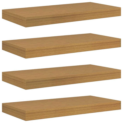 Scaffale da parete 4 pz Beige 50 x 23,5 x 3,8 cm