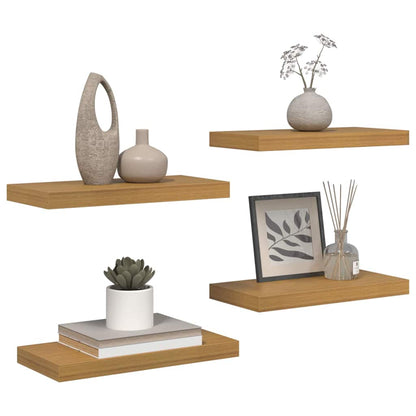 Scaffale da parete 4 pz Beige 50 x 23,5 x 3,8 cm