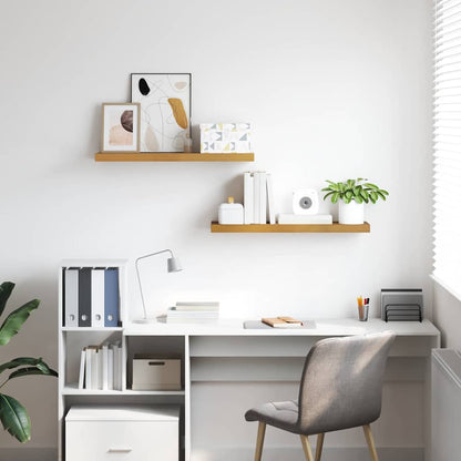 Scaffale da parete 2 pcs Beige 80 x 23,5 x 4 cm