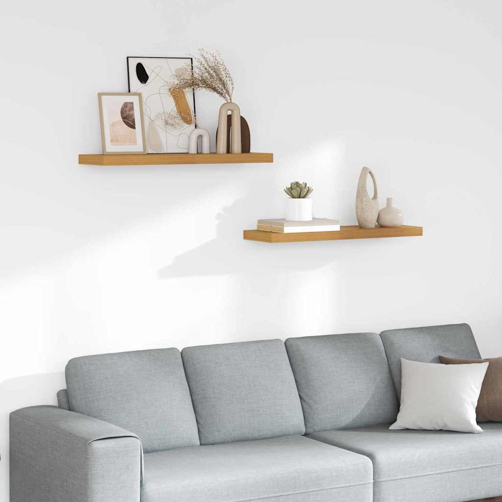 Scaffale da parete 2 pcs Beige 90 x 23,5 x 4 cm