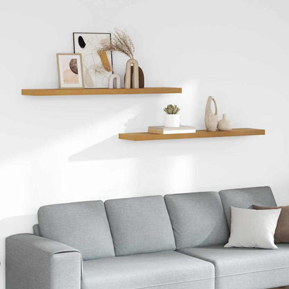 Scaffale da parete 2 pcs Beige 120 x 23,5 x 4 cm