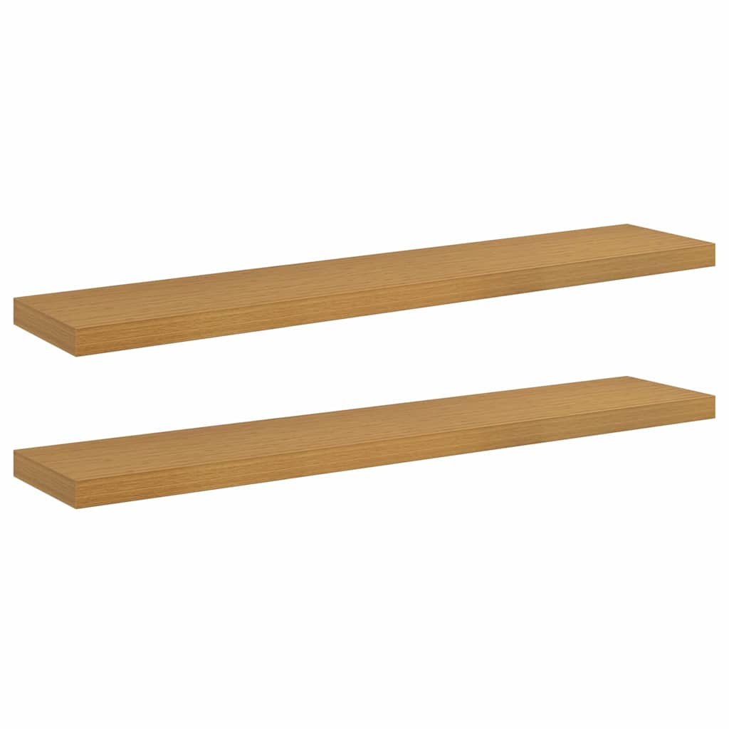 Scaffale da parete 2 pcs Beige 120 x 23,5 x 4 cm