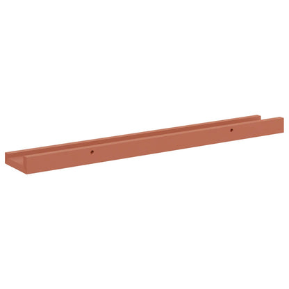 Scaffale da parete 2 pcs Rosso 60 x 9 x 3 cm Legno multistrato