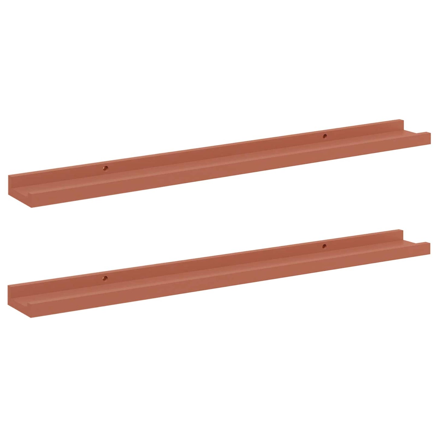 Scaffale da parete 2 pcs Rosso 80 x 9 x 3 cm Legno multistrato