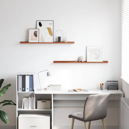 Scaffale da parete 2 pcs Rosso 100 x 9 x 3 cm Legno multistrato