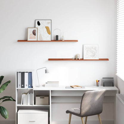 Scaffale da parete 2 pcs Rosso 115 x 9 x 3 cm Legno multistrato