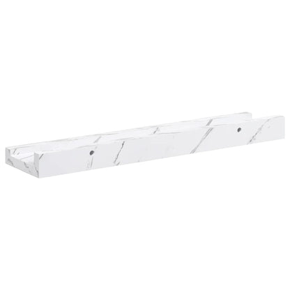 Scaffale da parete 2 pcs Marmo Bianco 40 x 9 x 3 cm
