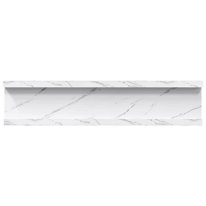 Scaffale da parete A parete 2 pcs Marmo Bianco 40 x 9 x 3 cm | homemem39