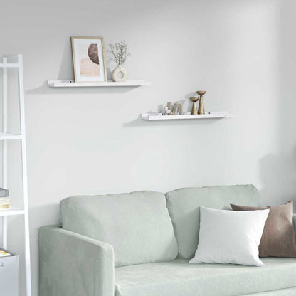 Scaffale da parete 2 pcs Marmo Bianco 60 x 9 x 3 cm
