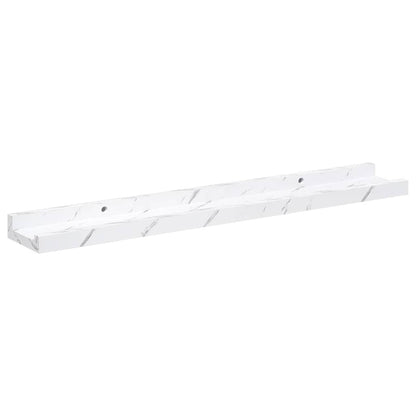 Scaffale da parete 2 pcs Marmo Bianco 60 x 9 x 3 cm