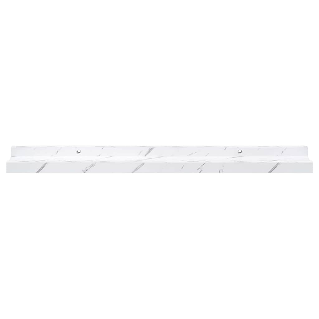 Scaffale da parete 2 pcs Marmo Bianco 60 x 9 x 3 cm
