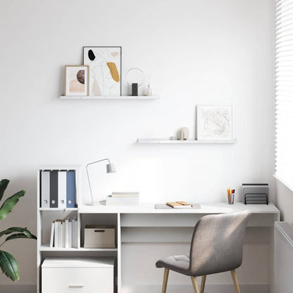 Scaffale da parete 2 pcs Marmo Bianco 80 x 9 x 3 cm