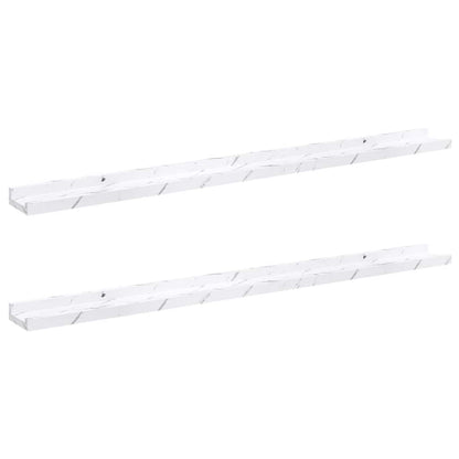 Scaffale da parete 2 pcs Marmo Bianco 100 x 9 x 3 cm