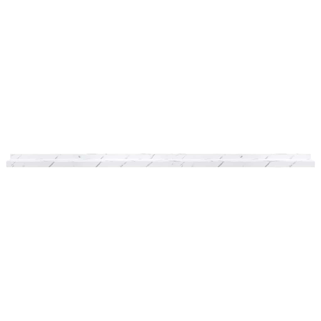 Scaffale da parete 2 pcs Marmo Bianco 115 x 9 x 3 cm