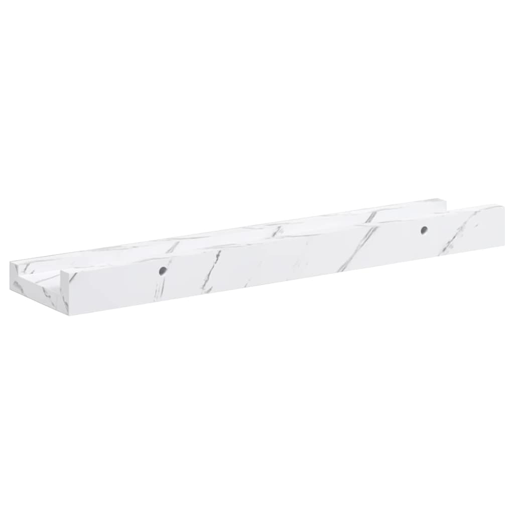 Scaffale da parete 4 pcs Marmo Bianco 40 x 9 x 3 cm