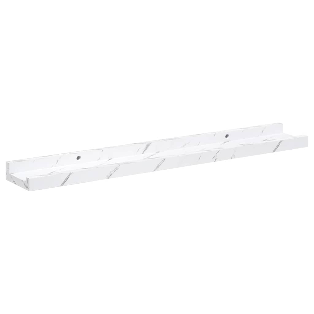 Scaffale da parete 4 pcs Marmo Bianco 60 x 9 x 3 cm