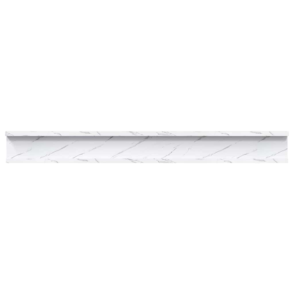 Scaffale da parete A parete 4 pcs Marmo Bianco 80 x 9 x 3 cm | homemem39